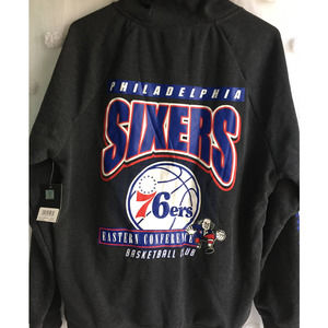 Men's NBA Philadelphia Sixers Full Zip Hoodie size large L New with tags